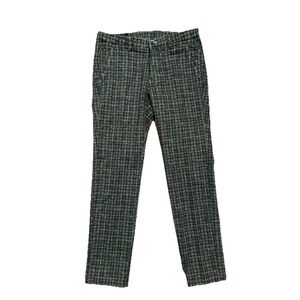 Mason's Italy Torino Plaid Pants Grey Red Blue Stretch Measures 32x30.5‎ EUC